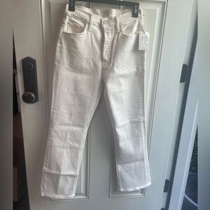 MOTHER Women's Tripper straight Leg Jeans in Cream